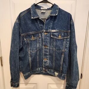 Georges Marciano Guess Denim Blue Jean Jacket/Coat Vintage Size 18.‎ Sm-med? 80s